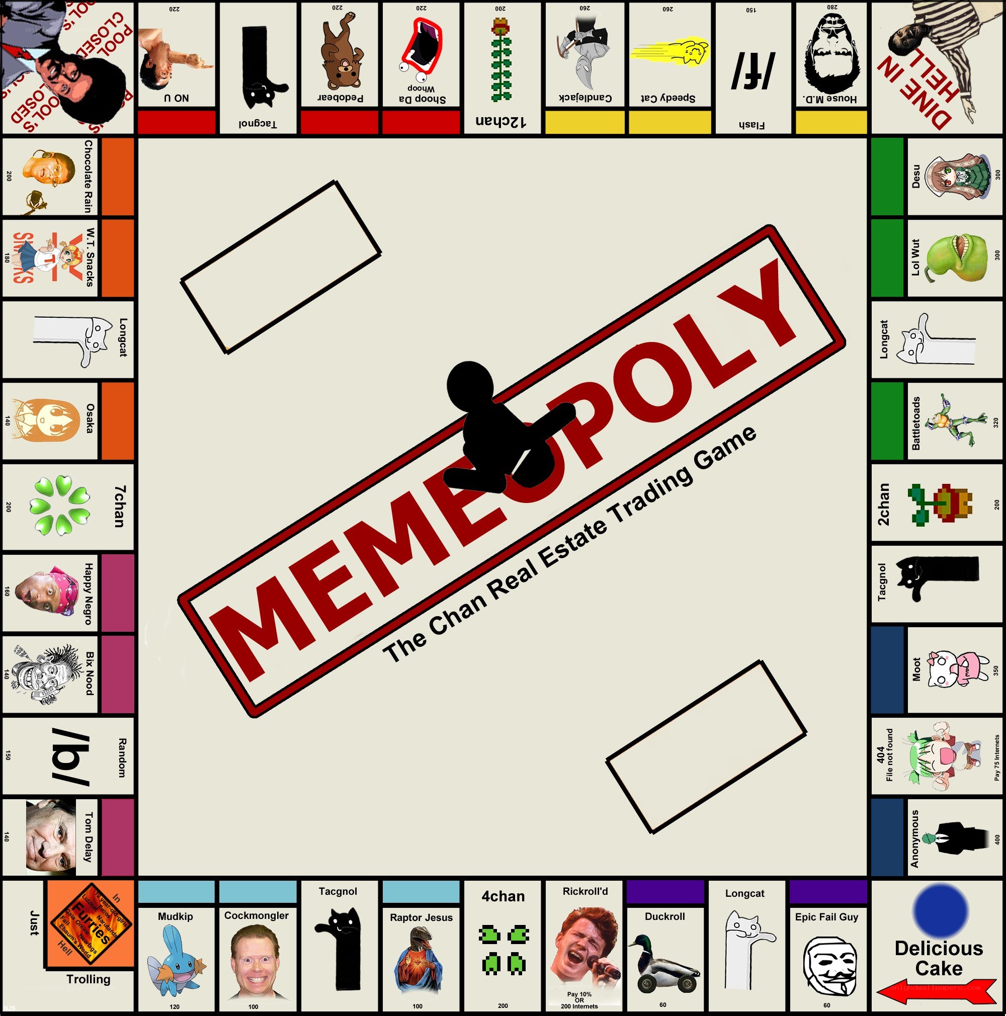 Memeopoly board game