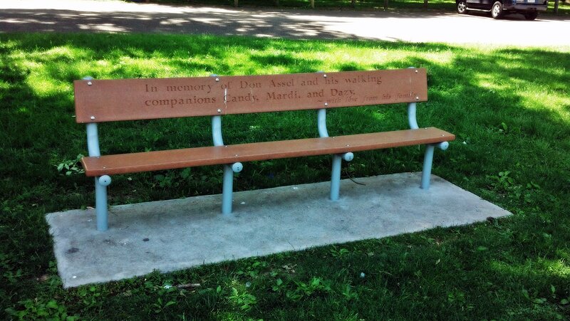 Memorial Bench in Park