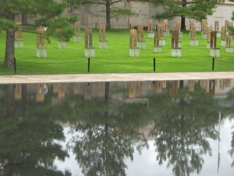 Memorial with reflecting pool