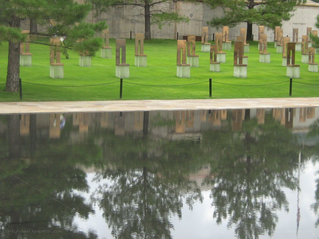 Memorial with reflecting pool