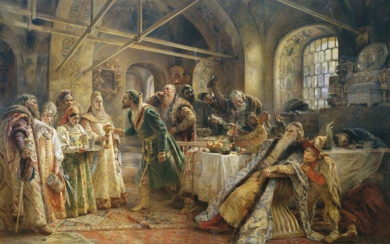Men and Women in a Hall