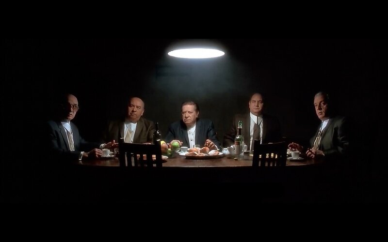 Men at a Dinner Table — Black