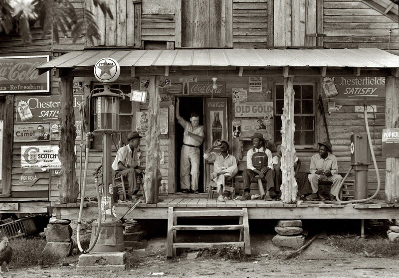 Men at a Gas Station
