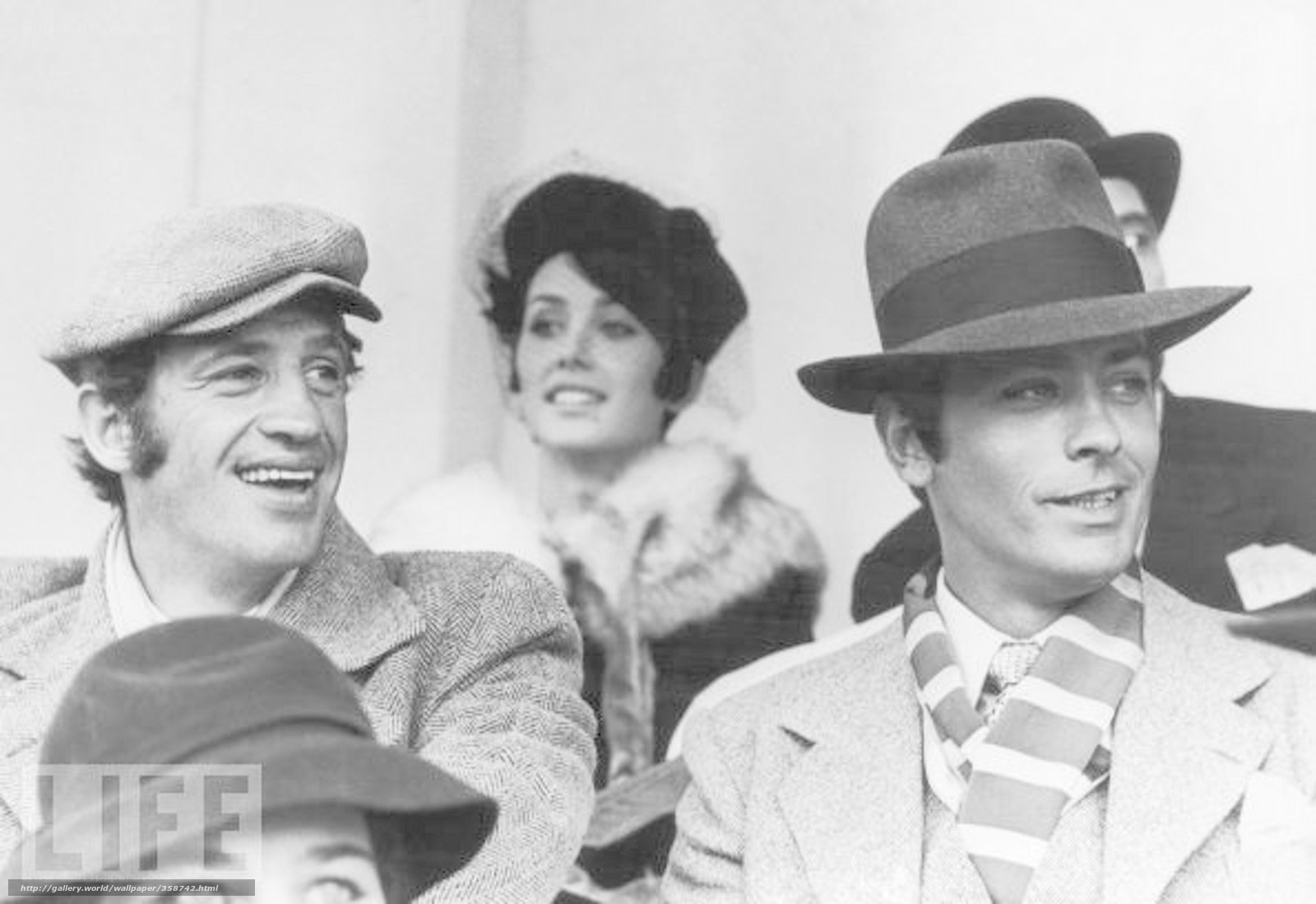 Men at a public event