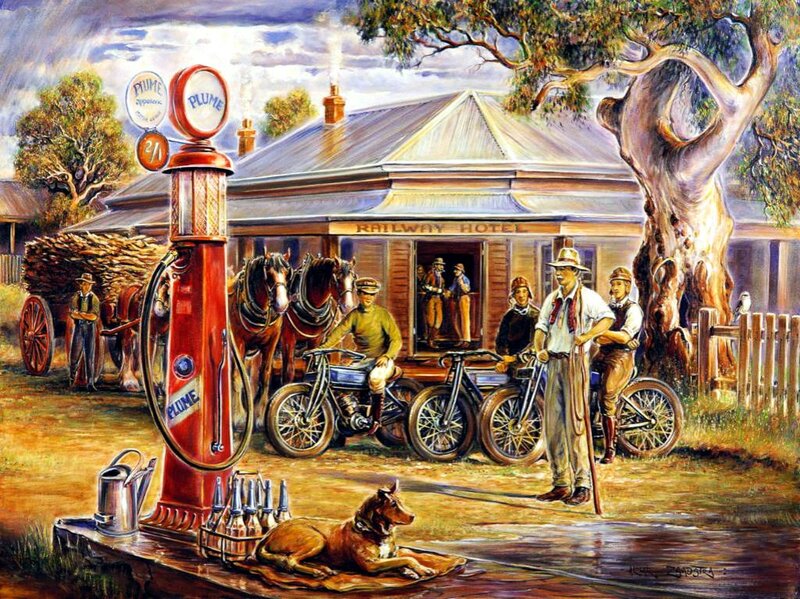 Men at a Railway Hotel