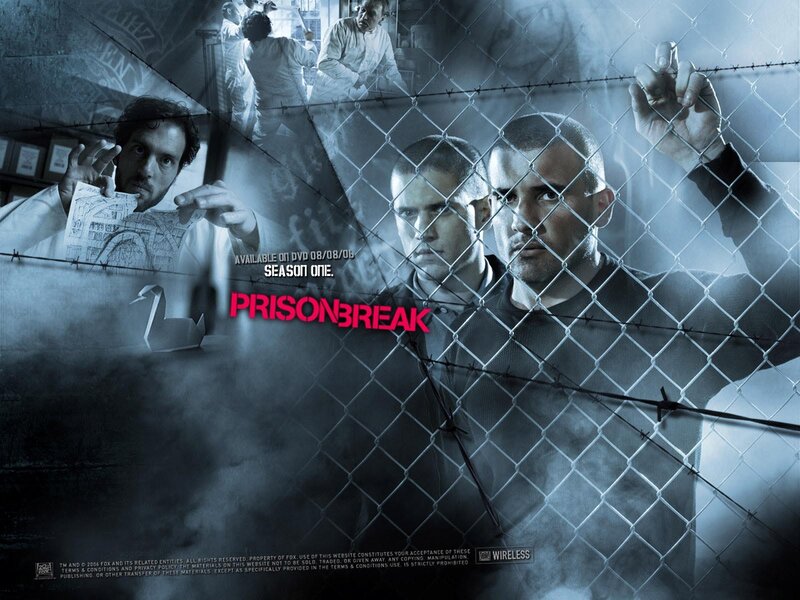 Men Behind Chain-link Fence — Blue
