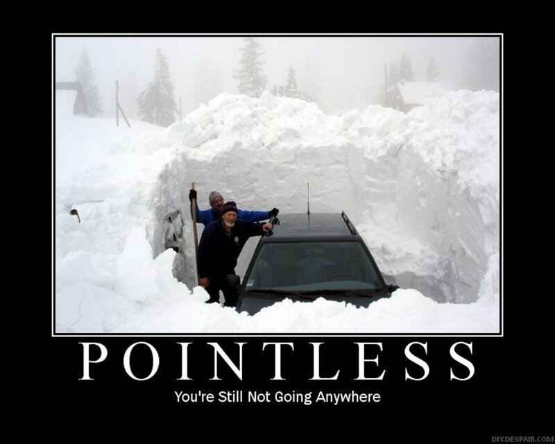 Men Digging Car Out of Snow