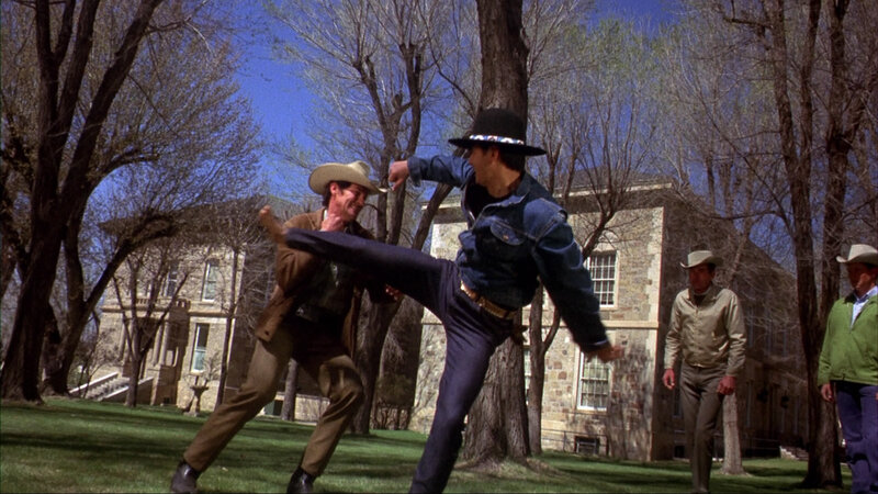 Men Fighting in a Yard