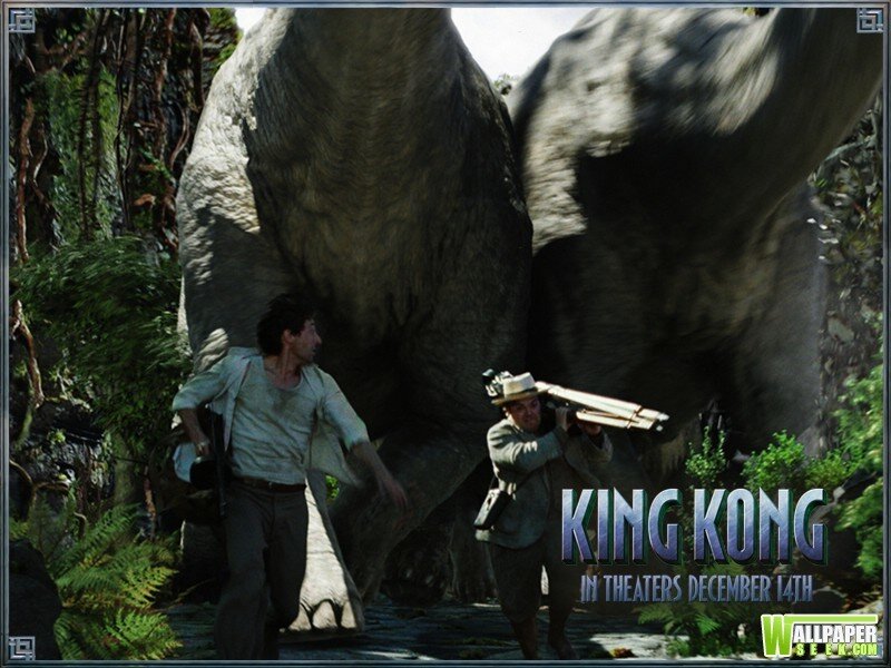 Men Fleeing Giant Ape