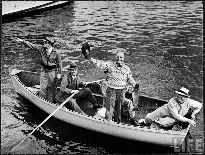 Men in a Canoe — Black