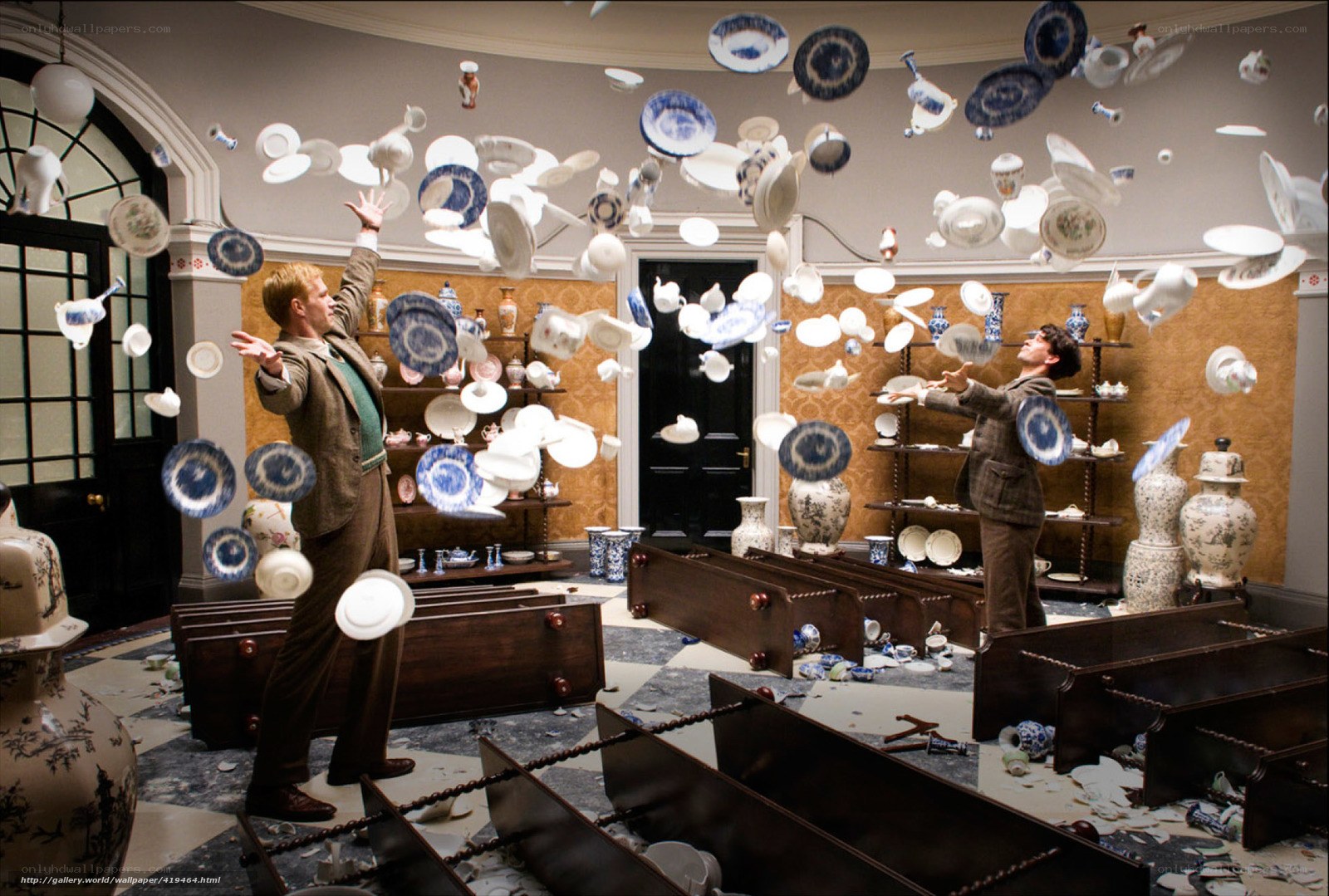 Men in a china shop