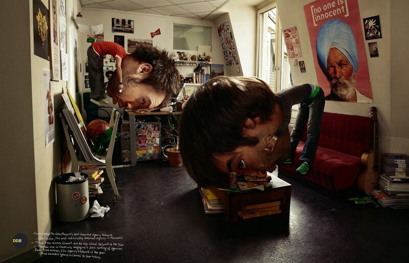 Men in a cluttered room
