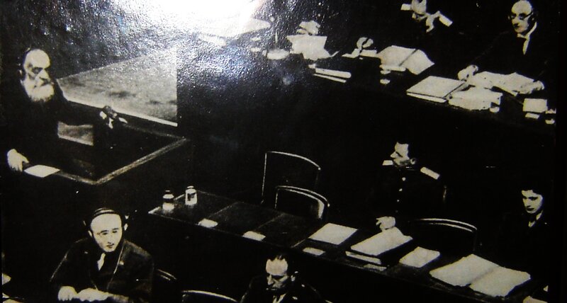 Men in a Courtroom — Black, Serious