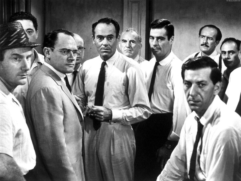 Men in a Courtroom — Black