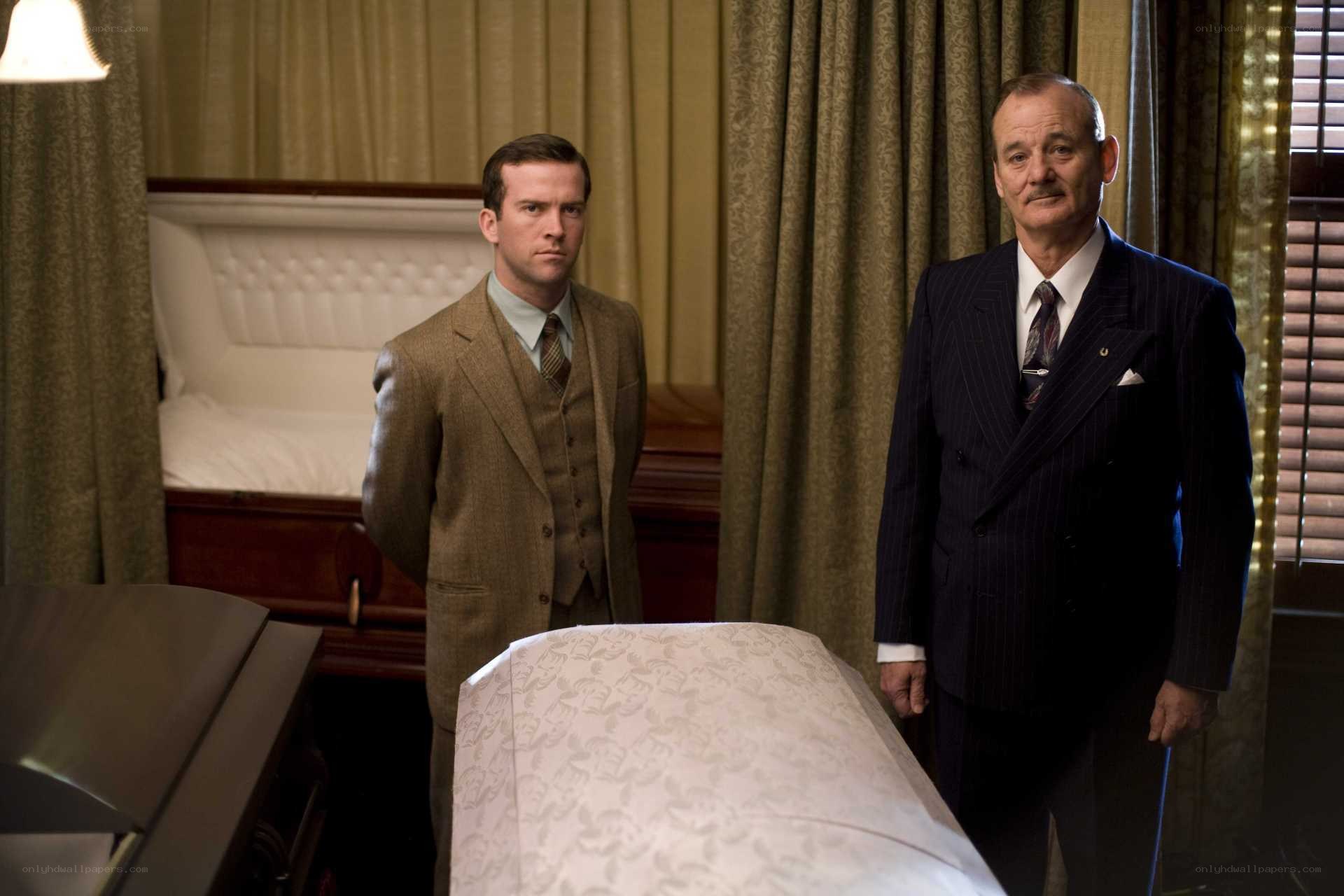 Men in a funeral home