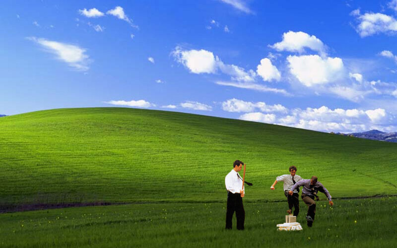 Men in a Green Field — Serene