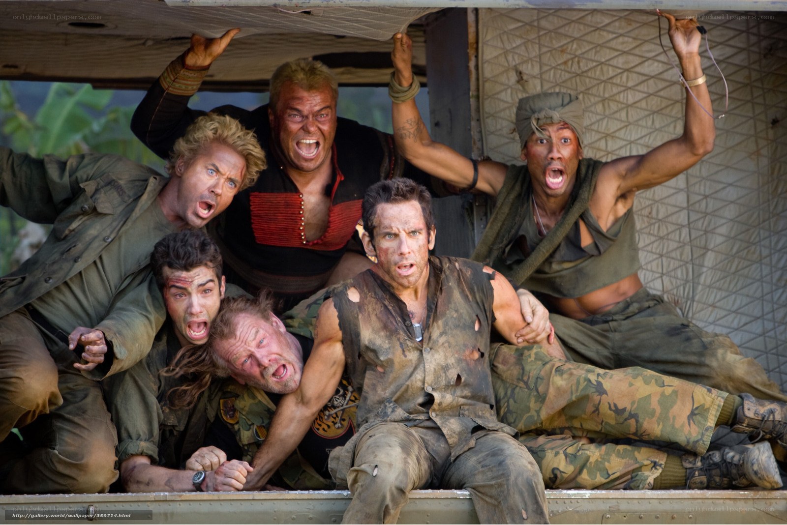 Men in a military vehicle