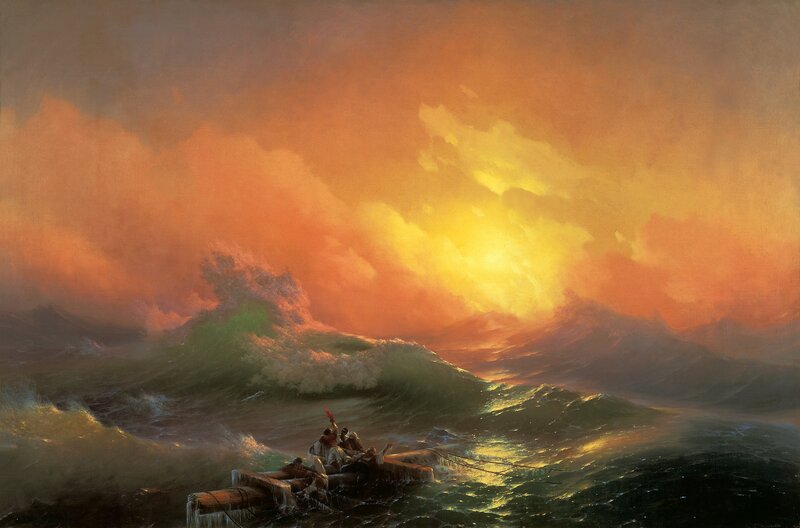 Men in a Raft — Orange