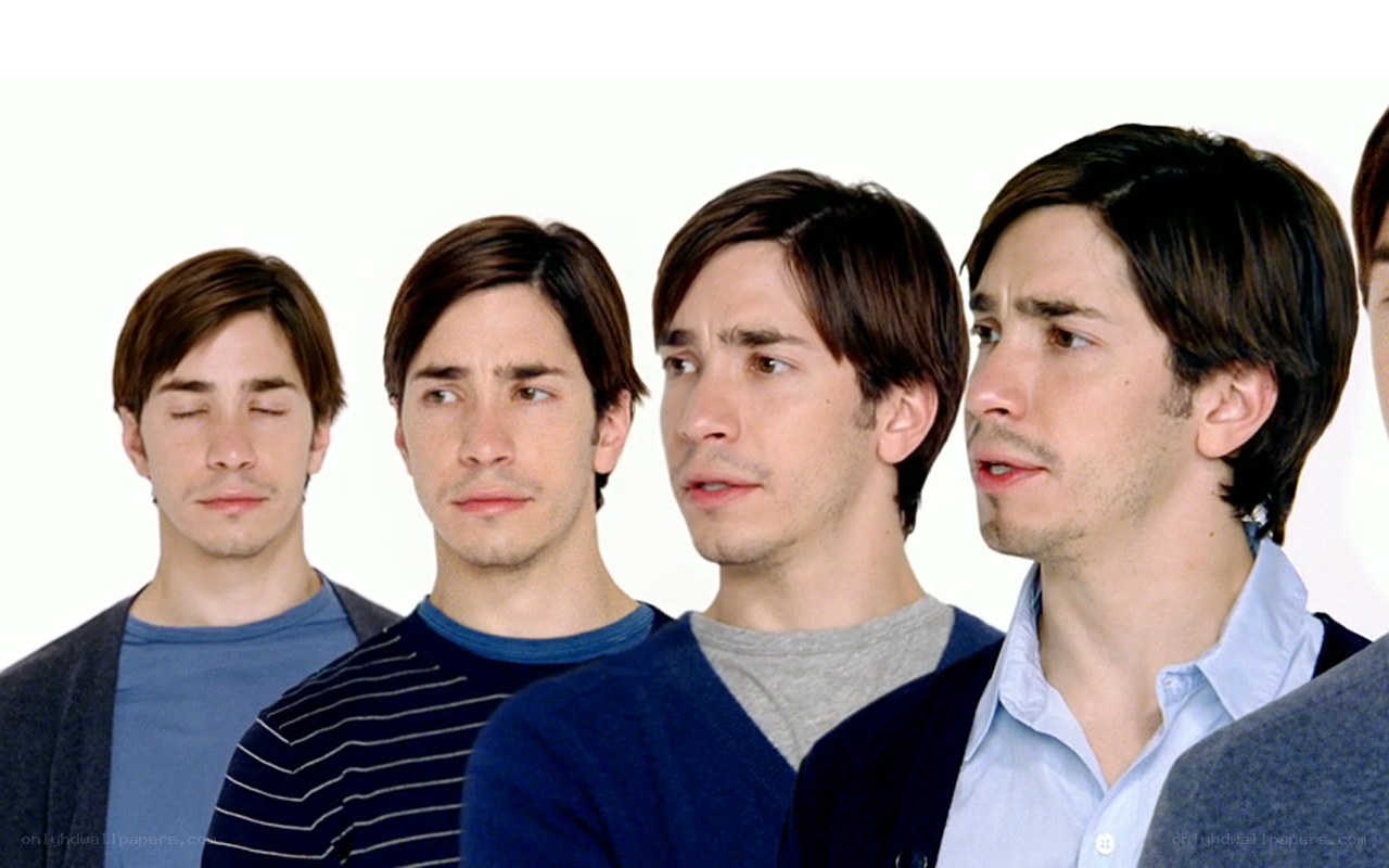 men in a row looking different