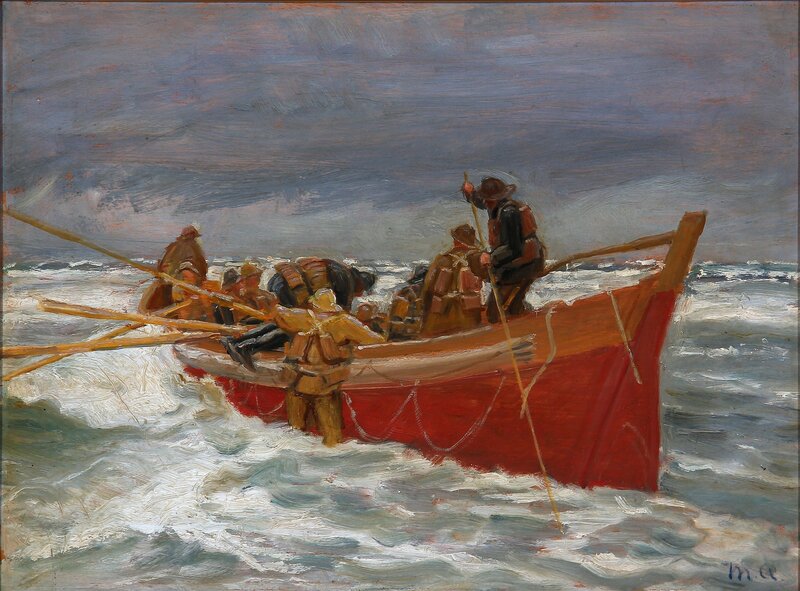 Men in a Rowboat — Red