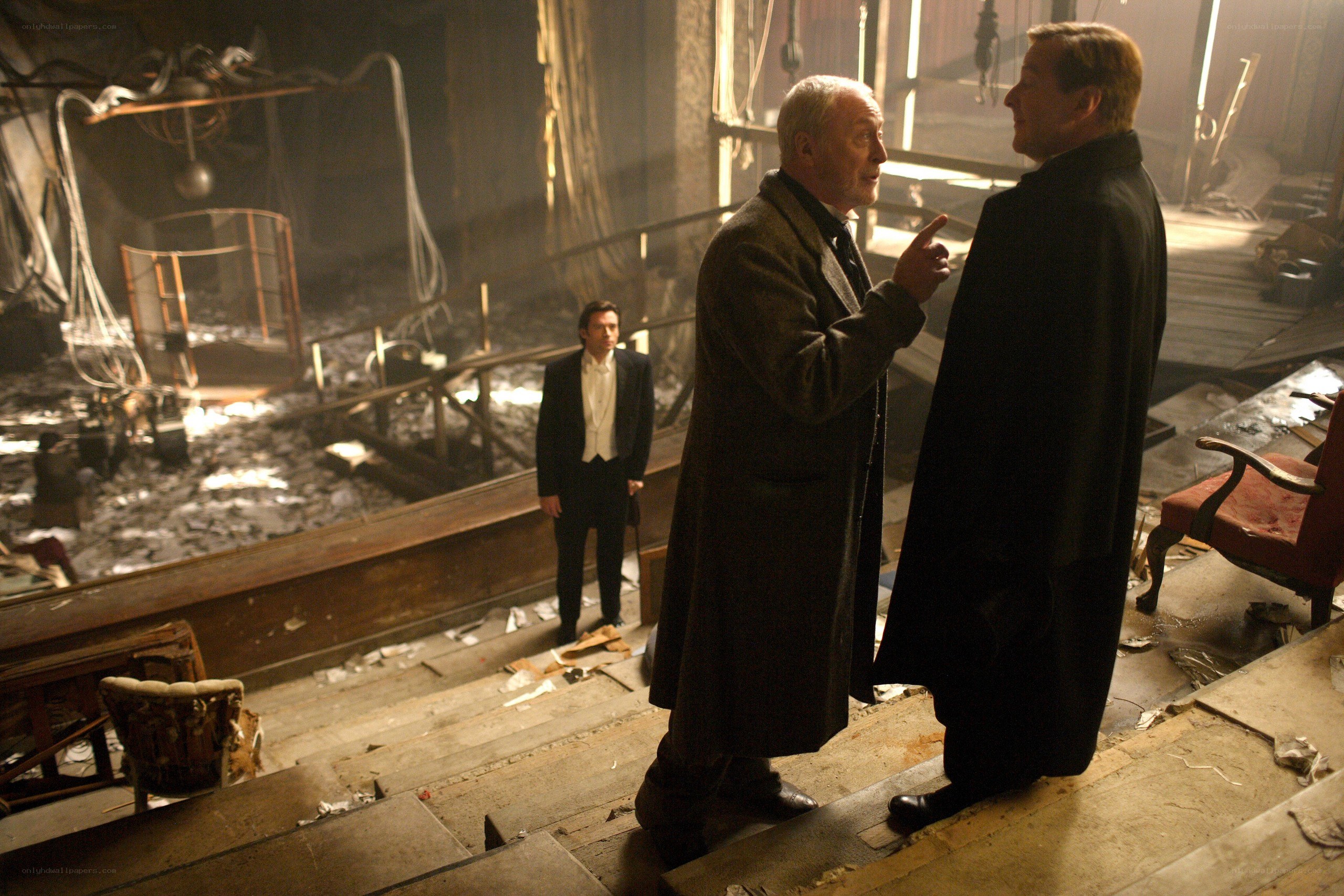 Men in a ruined theater