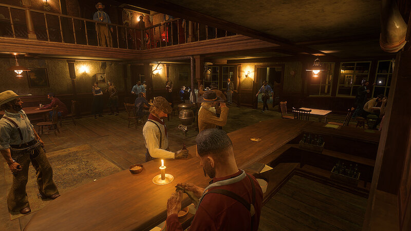 Men in a Saloon — Brown