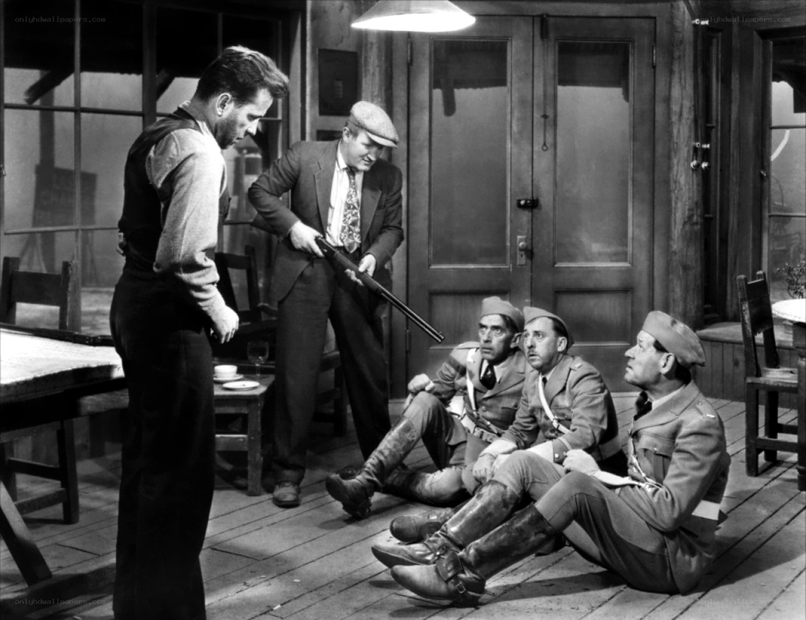 Men in a tense standoff