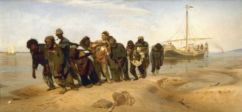 Men in Chains on Shore