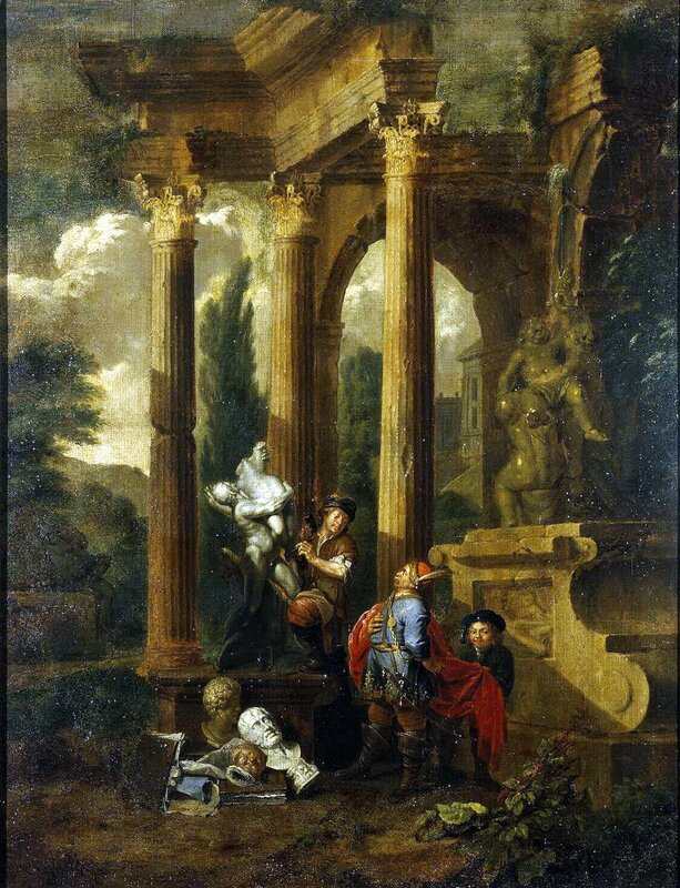 Men in Classical Ruins