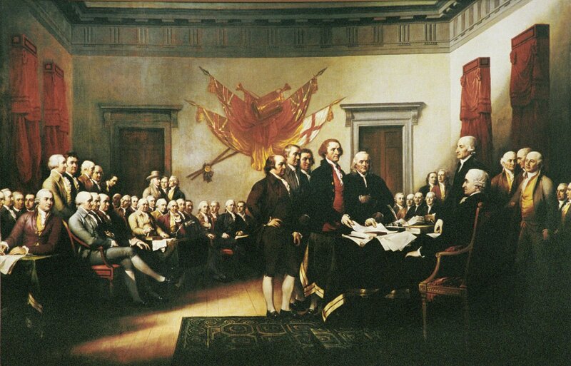 Men in Colonial-era Clothing