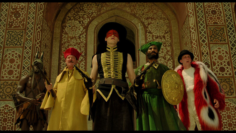 Men in Colorful Costumes