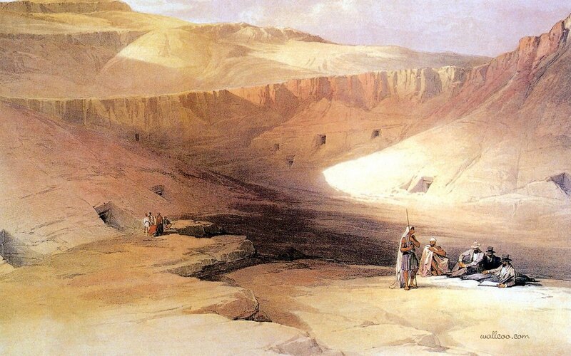Men in Desert Canyon