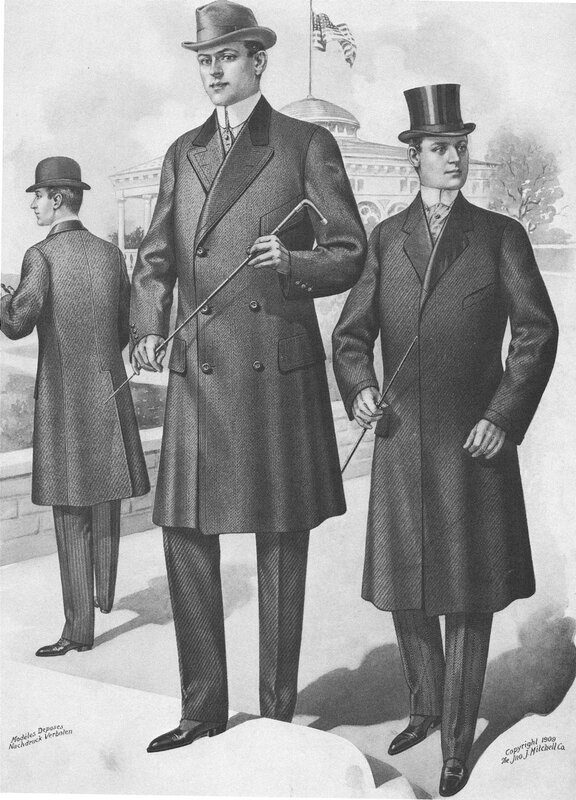 Men in formal coats and hats