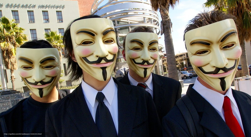 men in guy fawkes masks