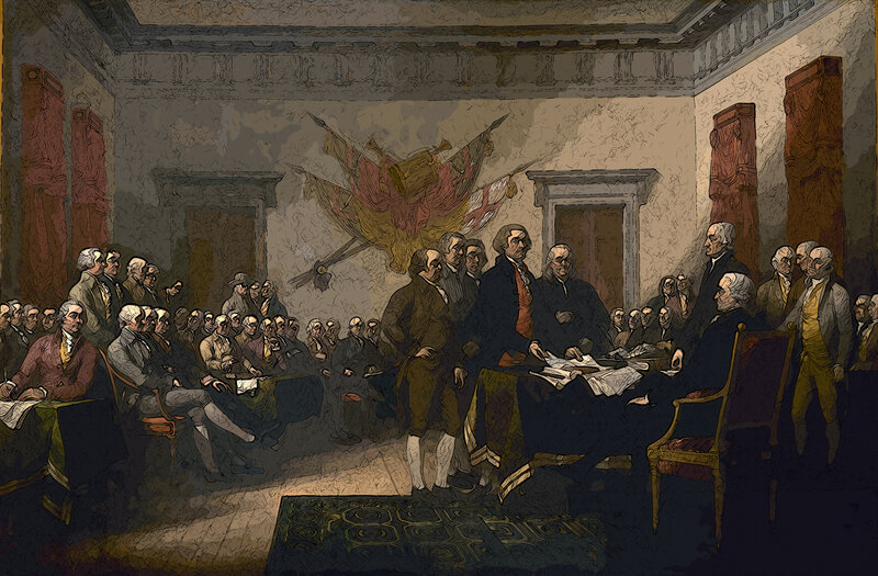 Men in Historical Meeting — Brown