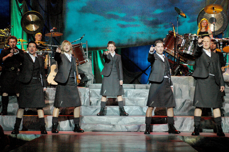 Men in Kilts on Stage