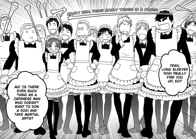 men in maid uniforms