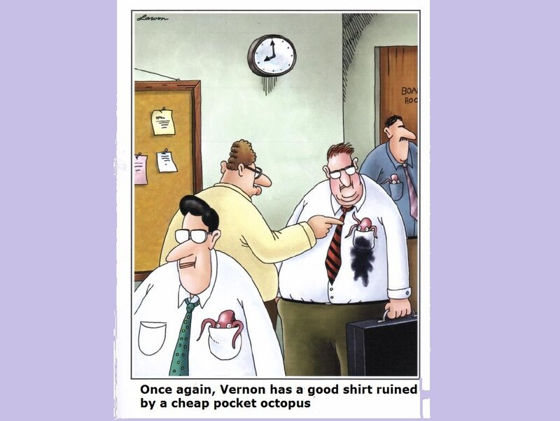 Men in Office with Octopus