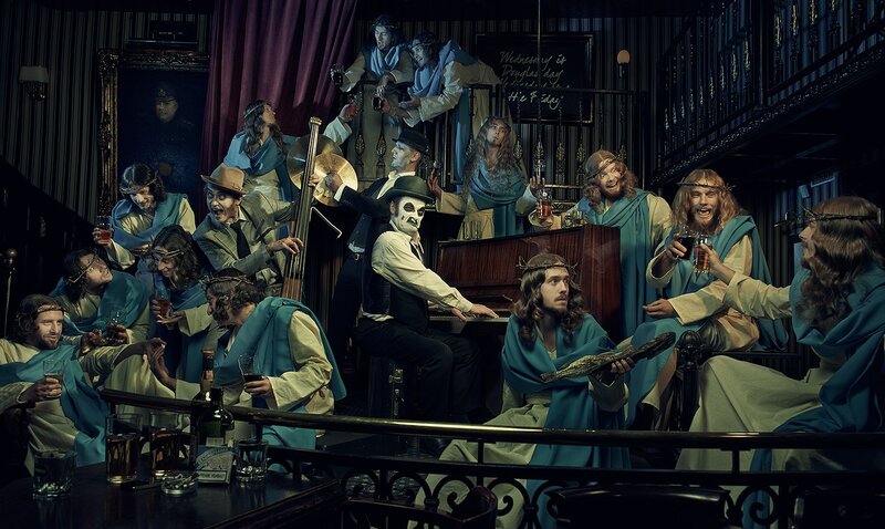 Men in Robes at Bar