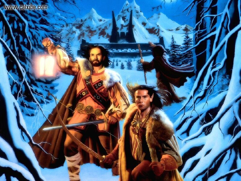 Men in Snowy Forest