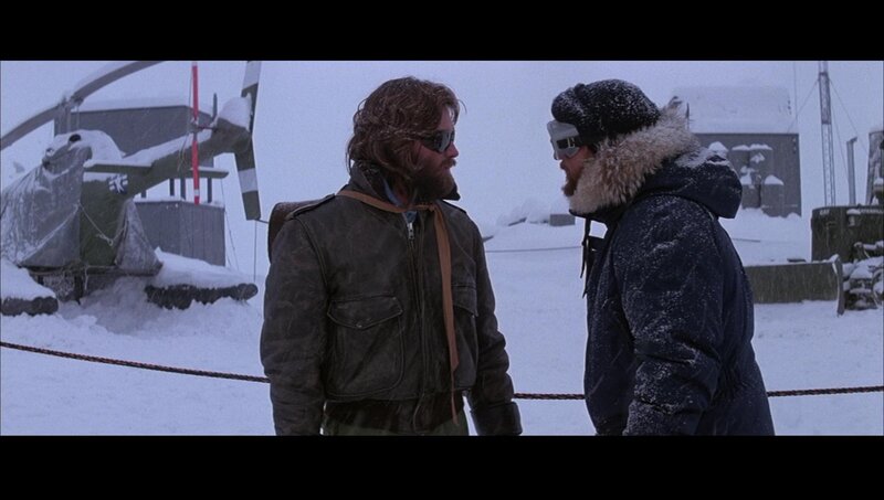 men in snowy military base