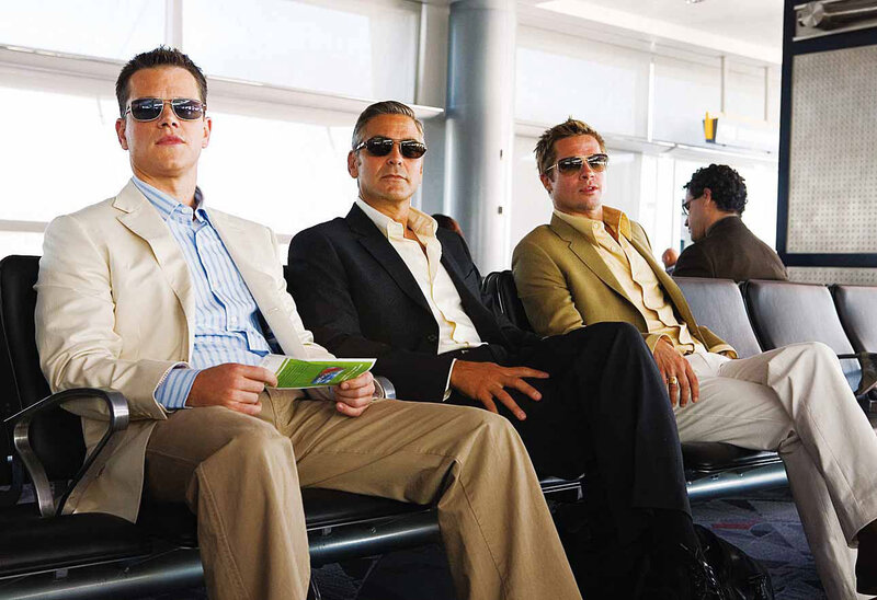 Men in suits at airport