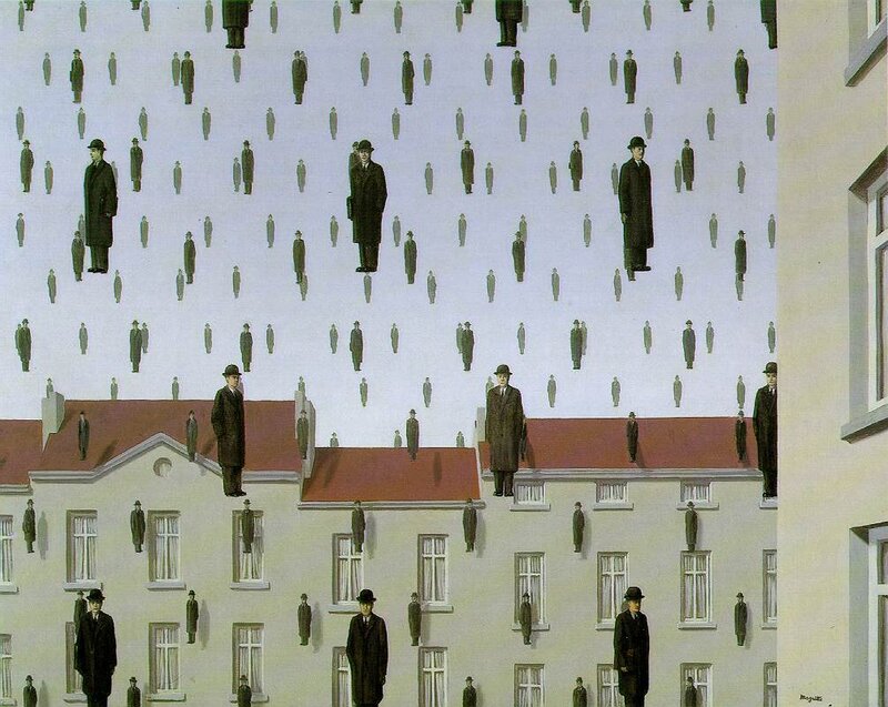 Men in Suits Floating