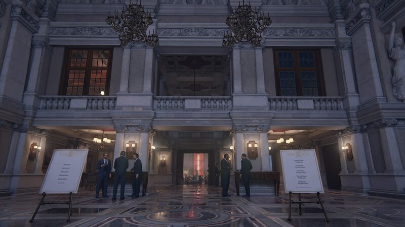 Men in Suits in Hall
