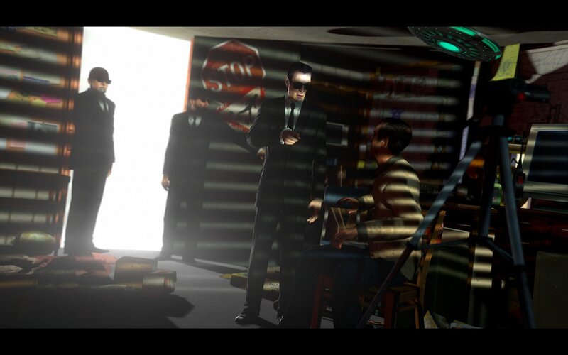 Men in Suits in Room