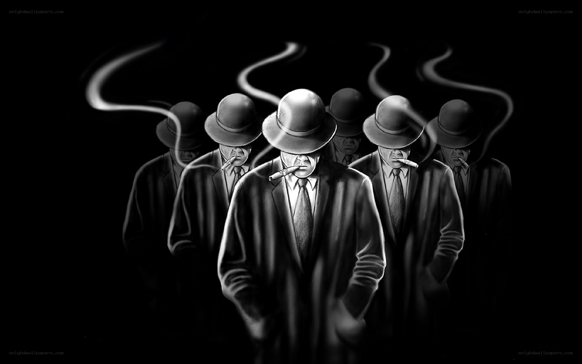 men in suits with cigars