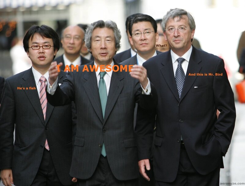 Men in suits with text overlay