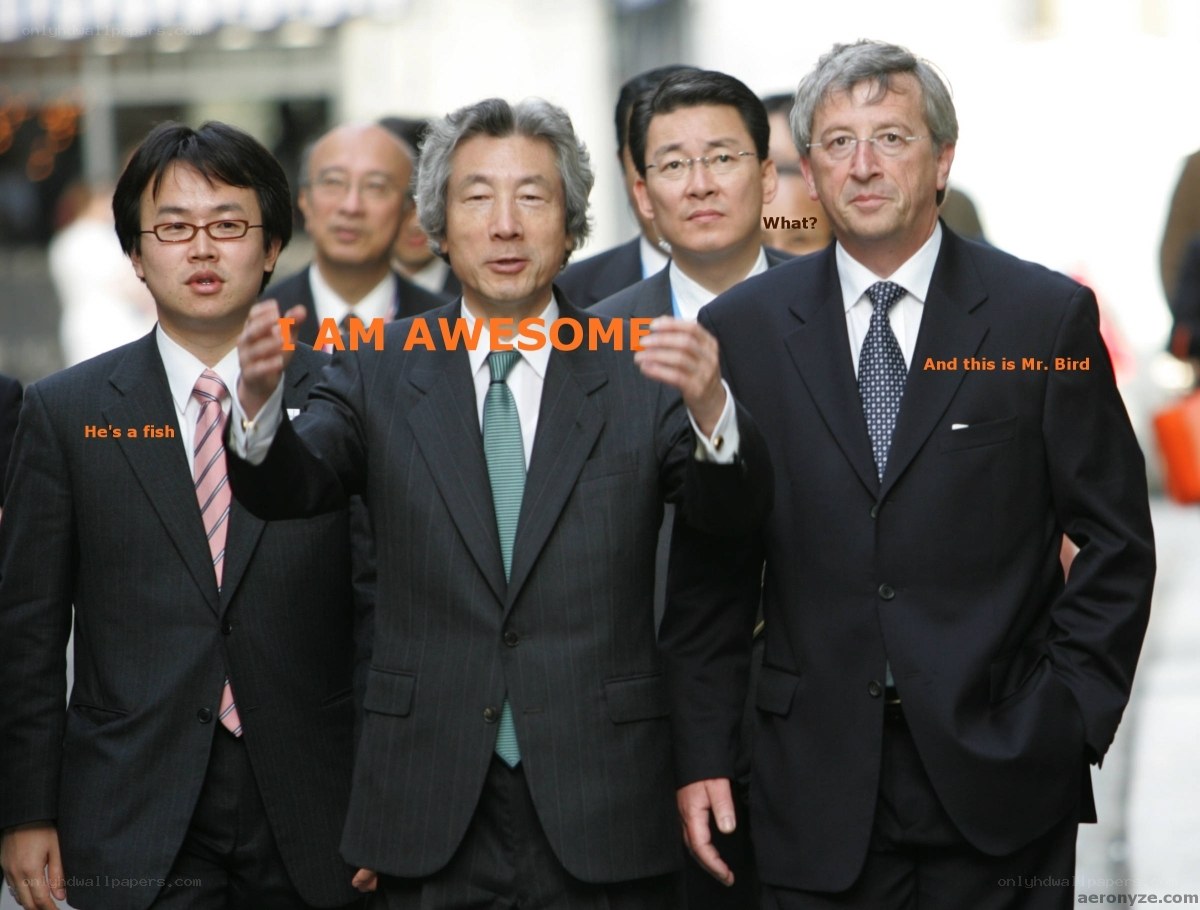 Men in suits with text overlay