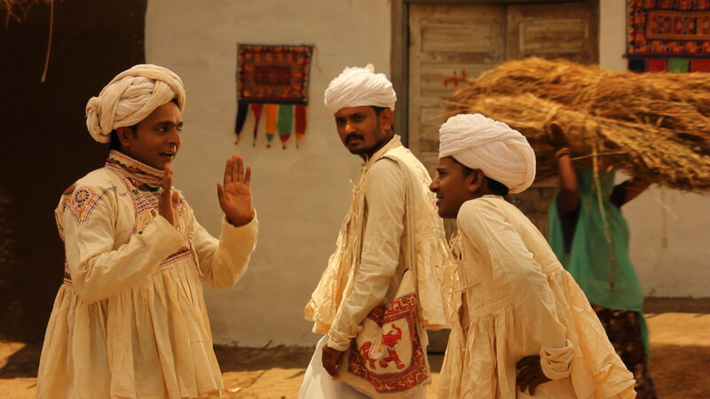Men in Traditional Clothing — Beige