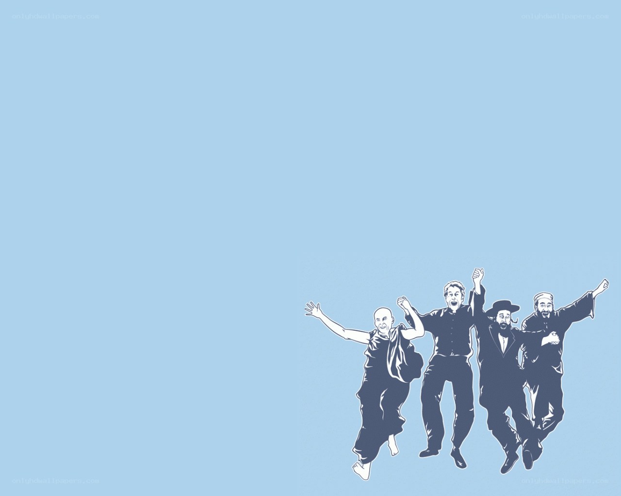 men jumping in joy